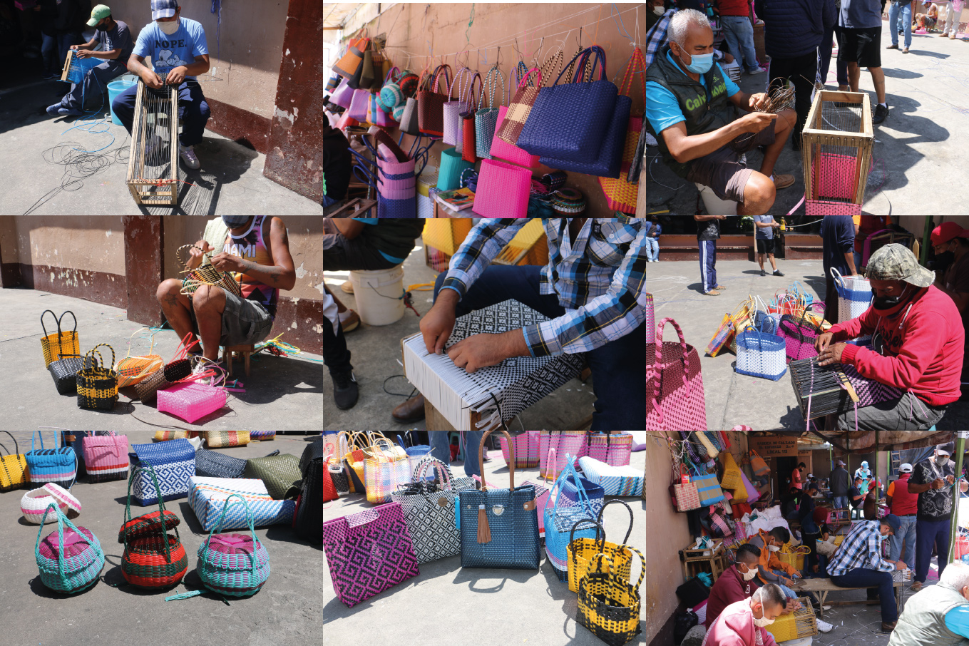 Privados de libertad elaboran canastas y bolsas como parte de los programas de la rehabilitación social