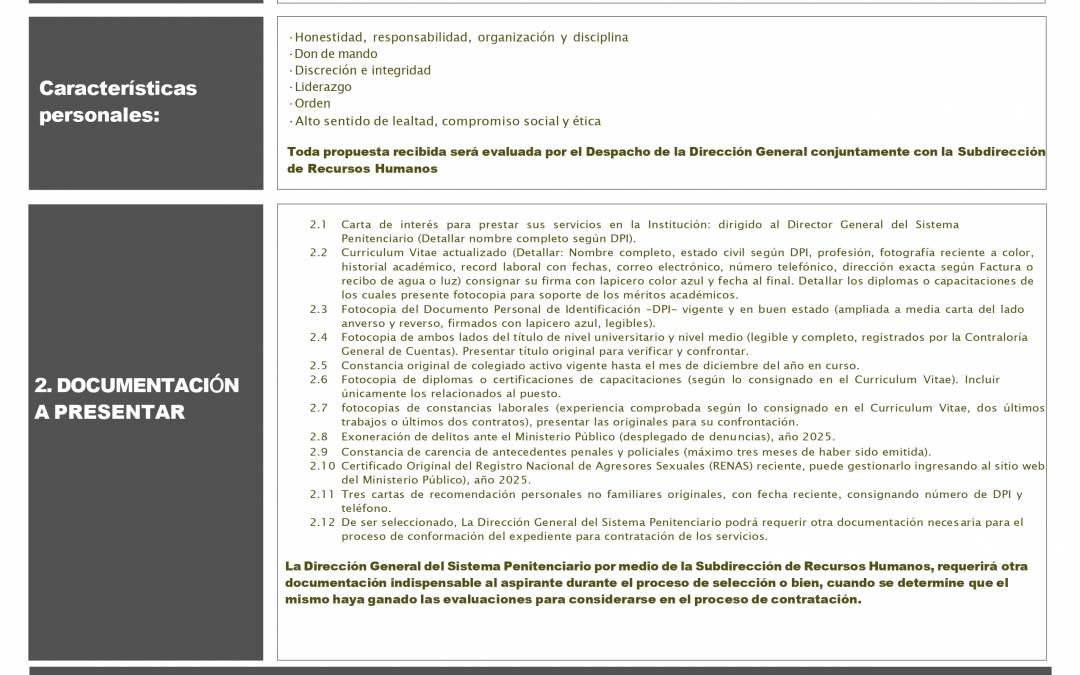 CONVOCATORIA EXTERNA No. 012-2025